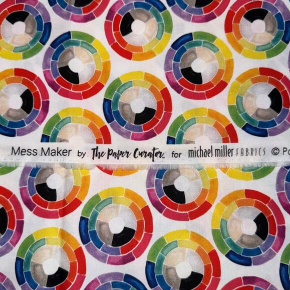 Wheel of Color - Mess Maker by The Paper Curator - Michael Miller Fabrics - 1 YD - Picture 3 of 9